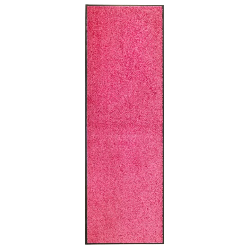 Vidaxl deurmat wasbaar 60x180 cm roze