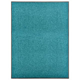Vidaxl deurmat wasbaar 90x120 cm cyaan