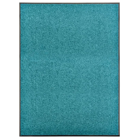 Vidaxl deurmat wasbaar 90x120 cm cyaan