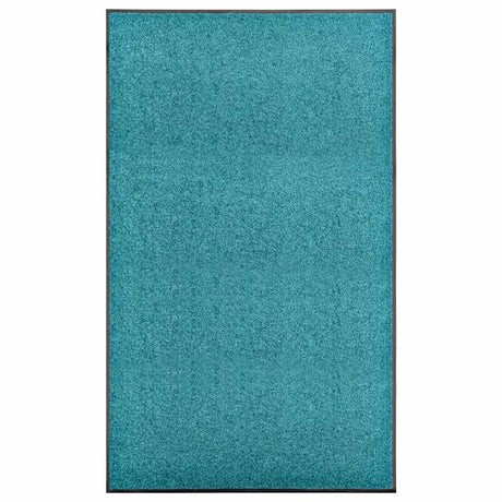Vidaxl deurmat wasbaar 90x150 cm cyaan