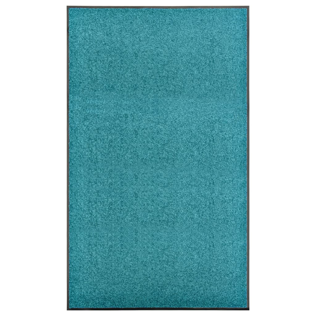 Vidaxl Doormat washable 90x150 cm Cyan