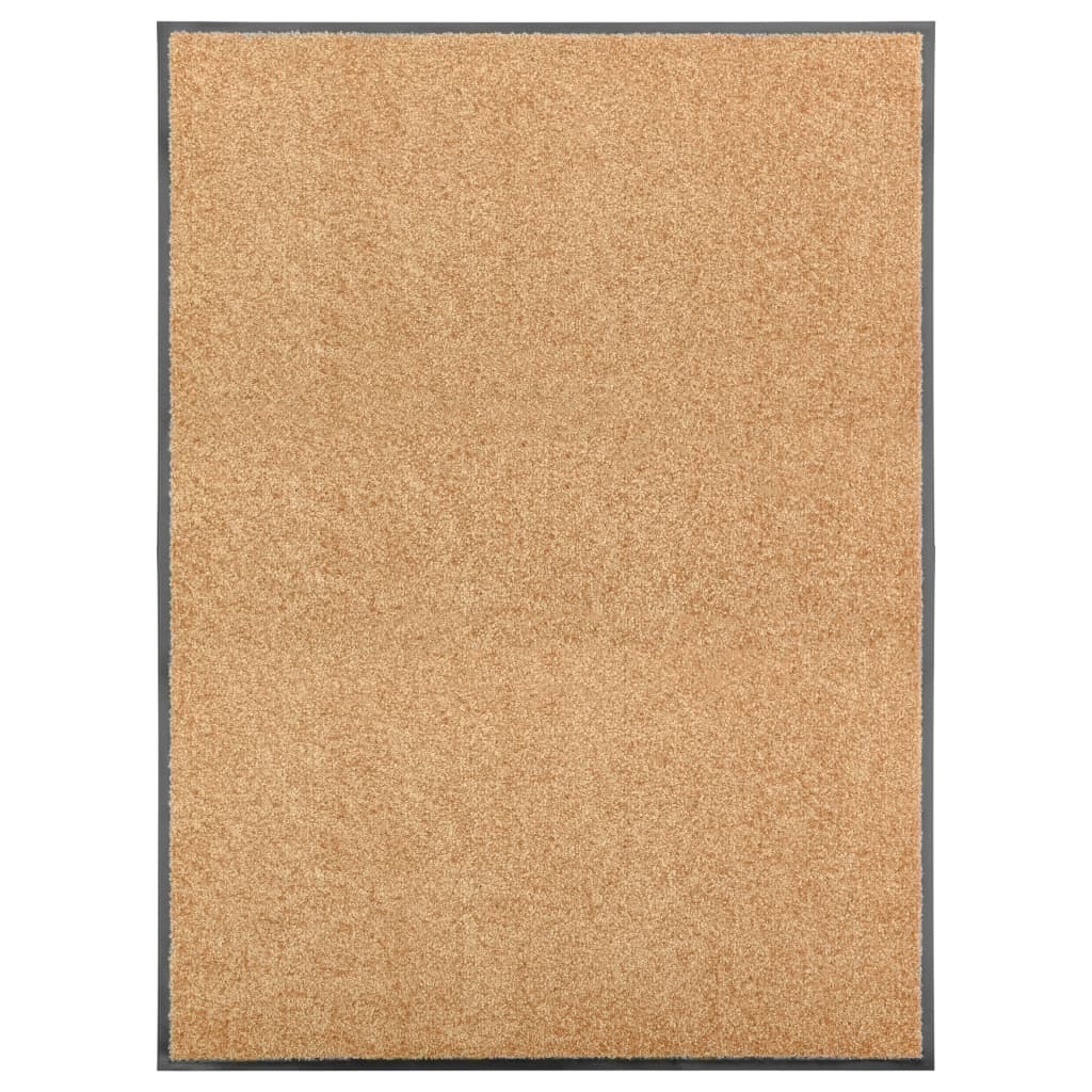 VIDAXL ROORMAT lavabile 90x120 cm Crema