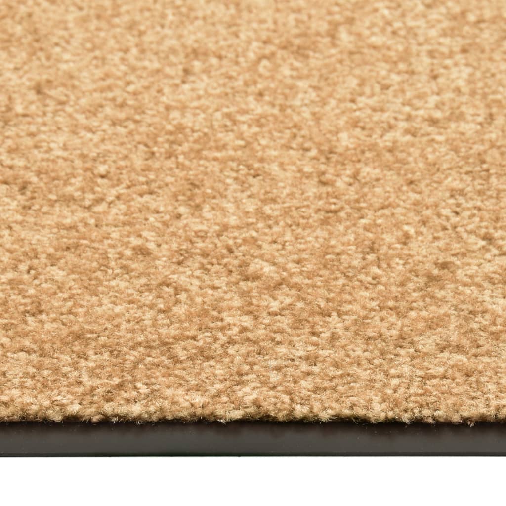 Vidaxl Doormat Washable 90x120 cm krem