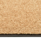 Vidaxl Doormat Washable 90x120 cm krem