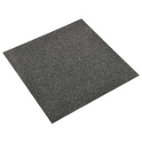 Piastrelle di moquette Vidaxl 20 st 5 m² 50x50 cm antracite