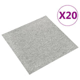 Piastrelle di moquette Vidaxl 20 st 5 m² 50x50 cm grigio chiaro