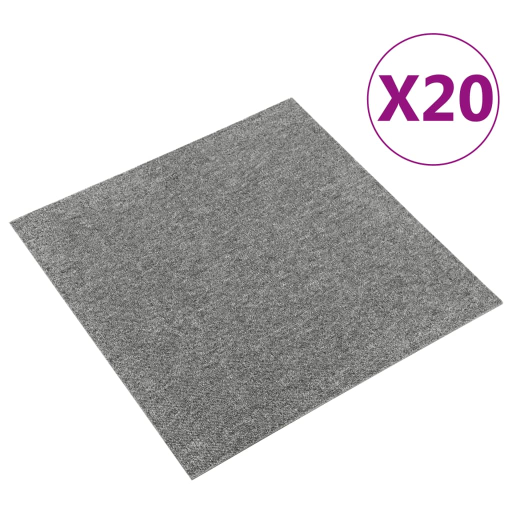 Vidaxl dywan dywanu 20 st 5 m² 50x50 cm szary