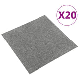 Vidaxl kobercové dlaždice 20 st 5 m² 50x50 cm šedá