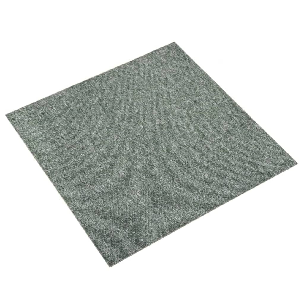 Baldosas de alfombra Vidaxl 20 st 5 m² 50x50 cm verde