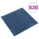 Carreaux de moquette vidaxl 20 st 5 m² 50x50 cm bleu foncé