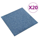 Vidaxl Carpet tiles 20 st 5 m² 50x50 cm blue