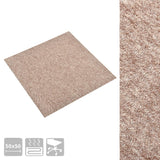 Vidaxl teppefliser 20 st 5 m² 50x50 cm beige