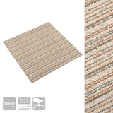 Vidaxl teppefliser 20 m² 50x50 cm stripete beige