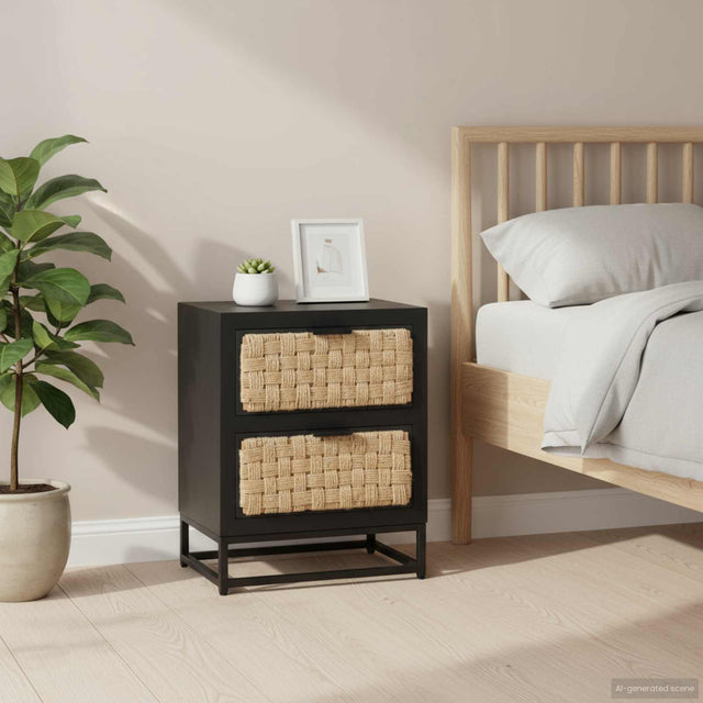Vidaxl nachtkastje 40x30x50 cm massief mangohout