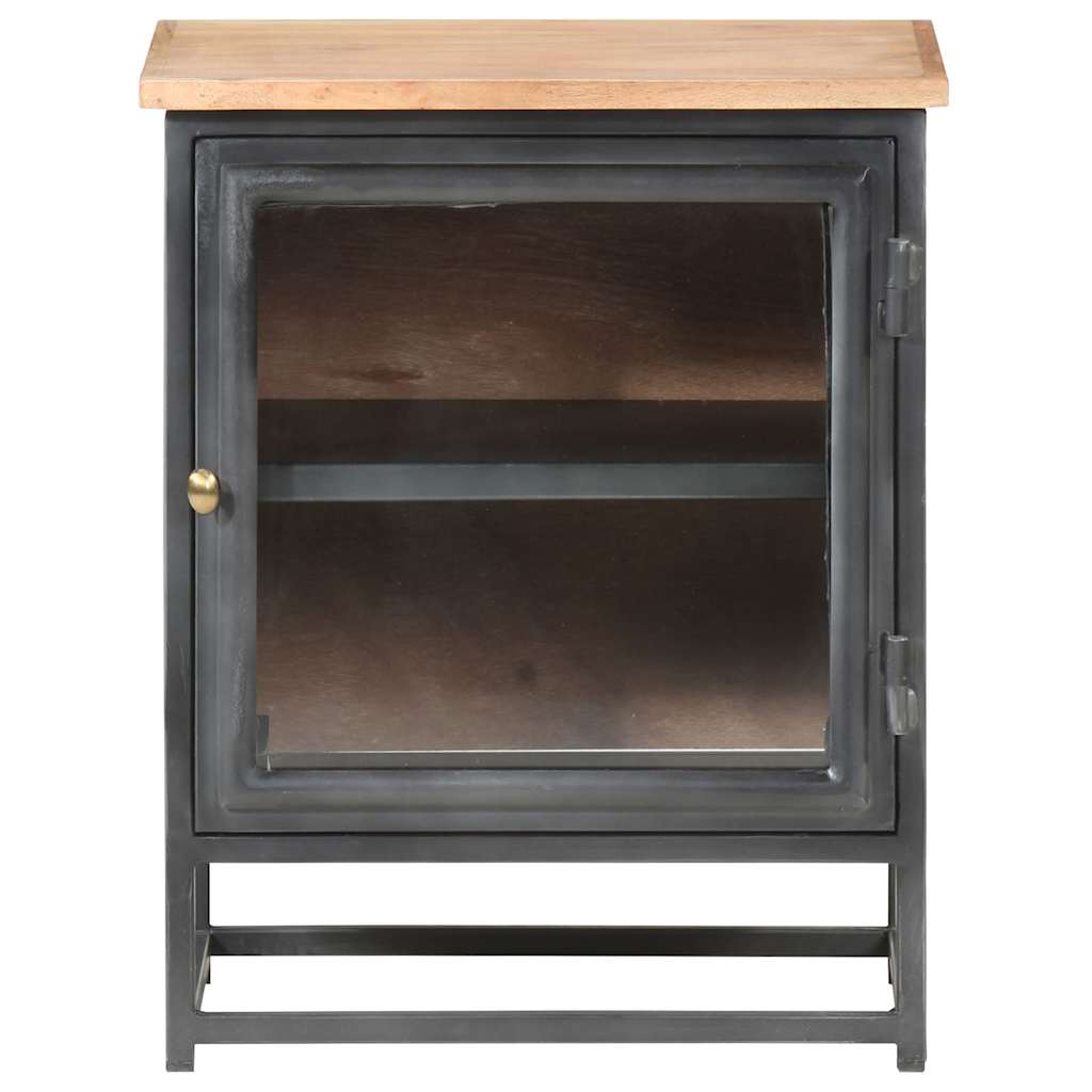 Vidaxl nachtkastje 40x30x50 cm massief acaciahout grijs