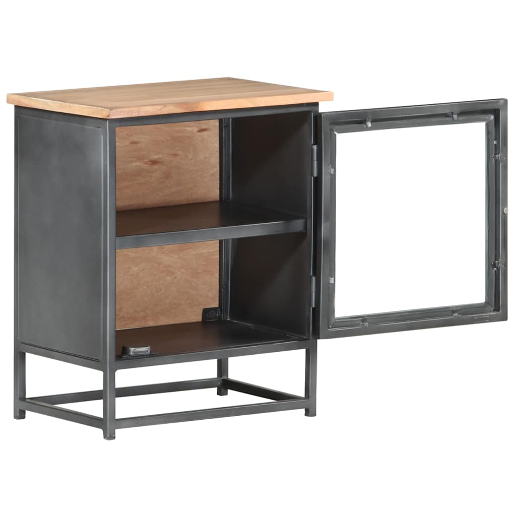 Vidaxl nachtkastje 40x30x50 cm massief acaciahout grijs