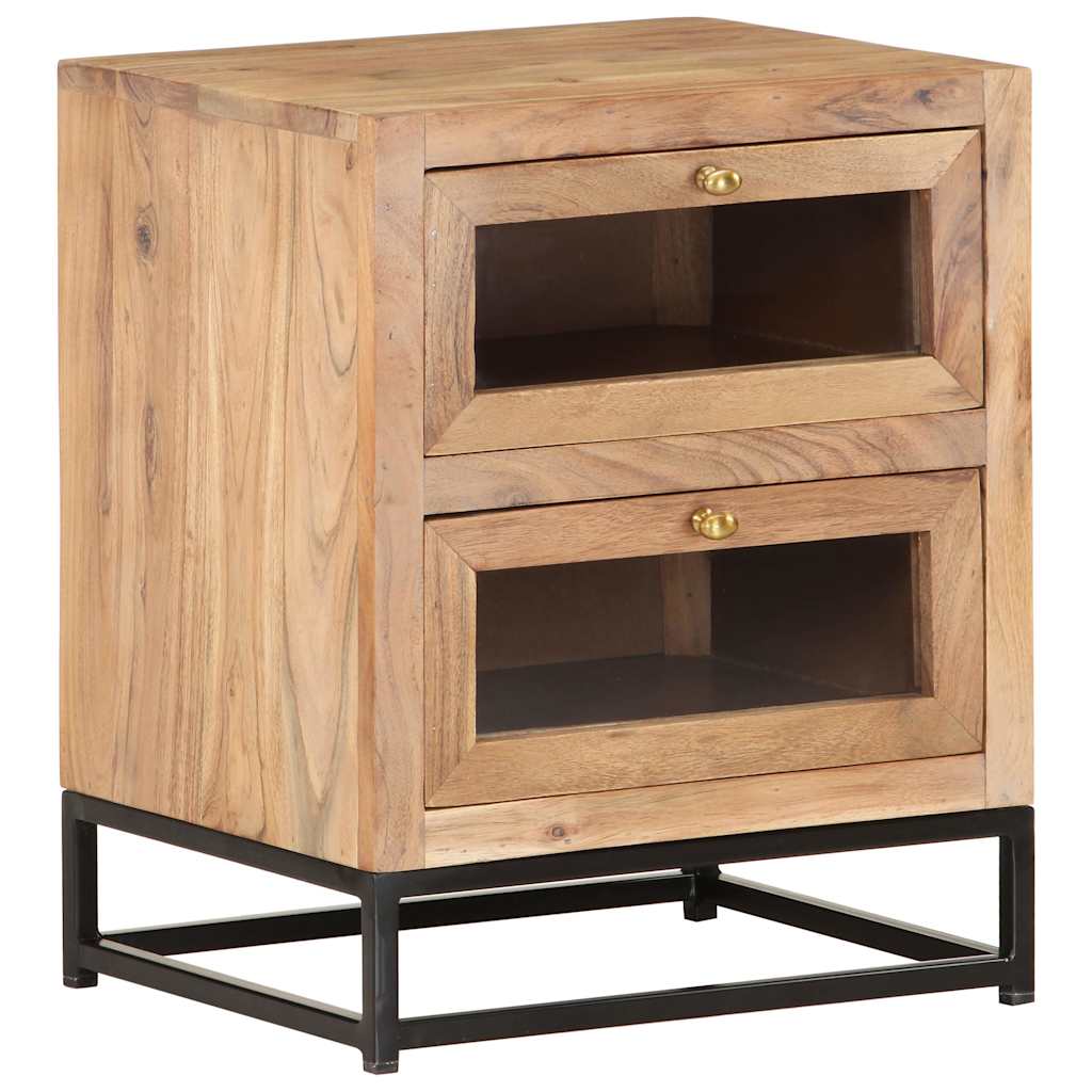 Vidaxl nachtkastje 40x30x50 cm massief acaciahout