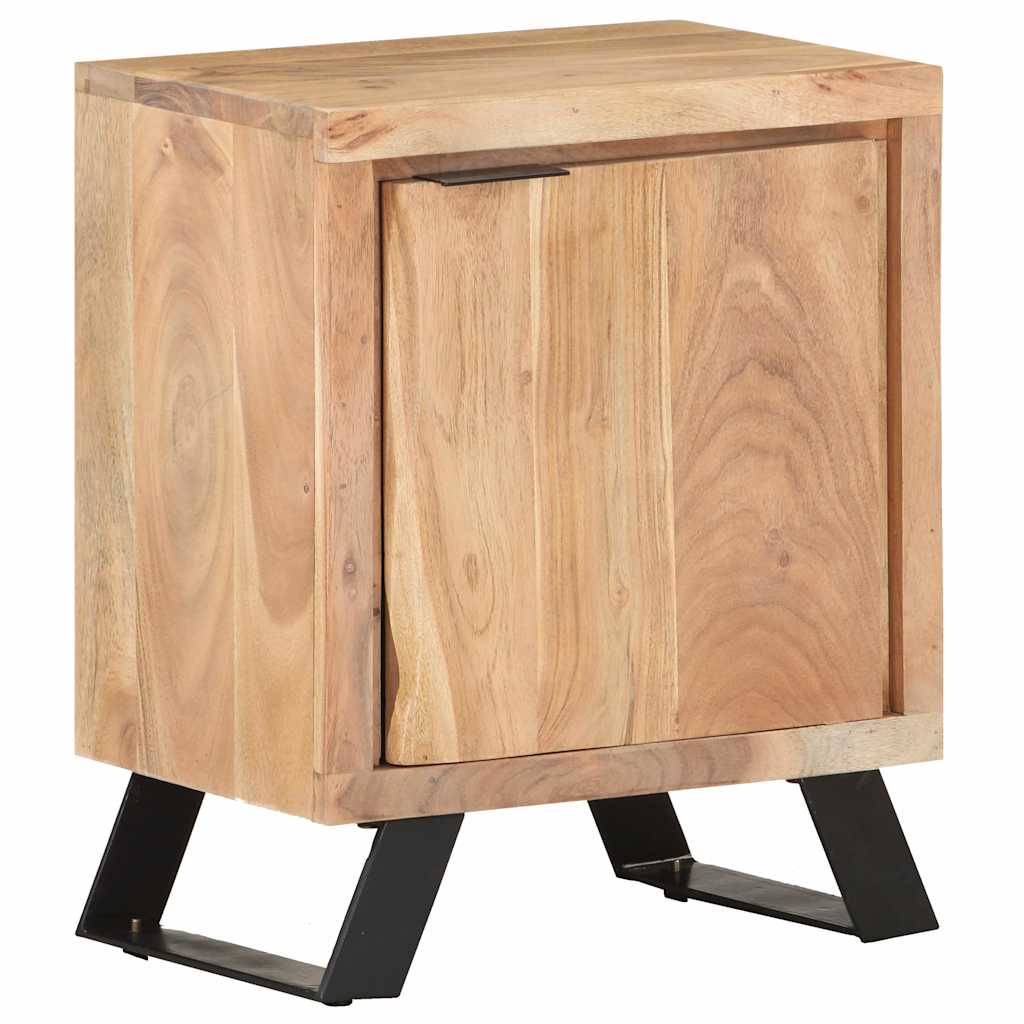Vidaxl nachtkastje met natuurlijke rand 40x30x50 cm massief acaciahout