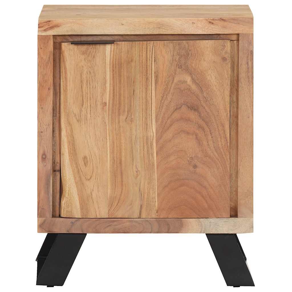 Vidaxl nachtkastje met natuurlijke rand 40x30x50 cm massief acaciahout