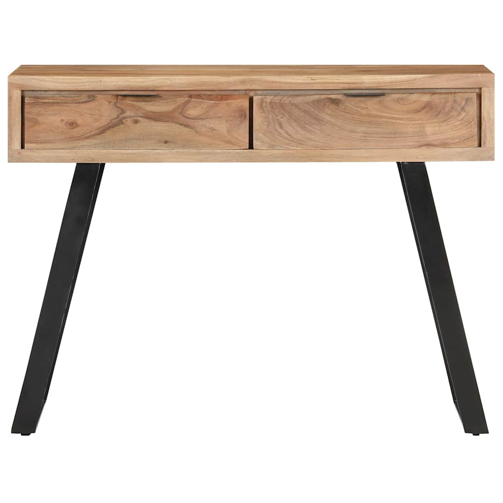 Vidaxl wandtafel met natuurlijke rand 100x35x76 cm massief acaciahout