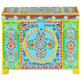 Vidaxl storage box hand painted 50x40x40 cm solid mango wood