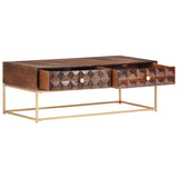 Vidaxl salontafel 112x50x40 cm massief mangohout