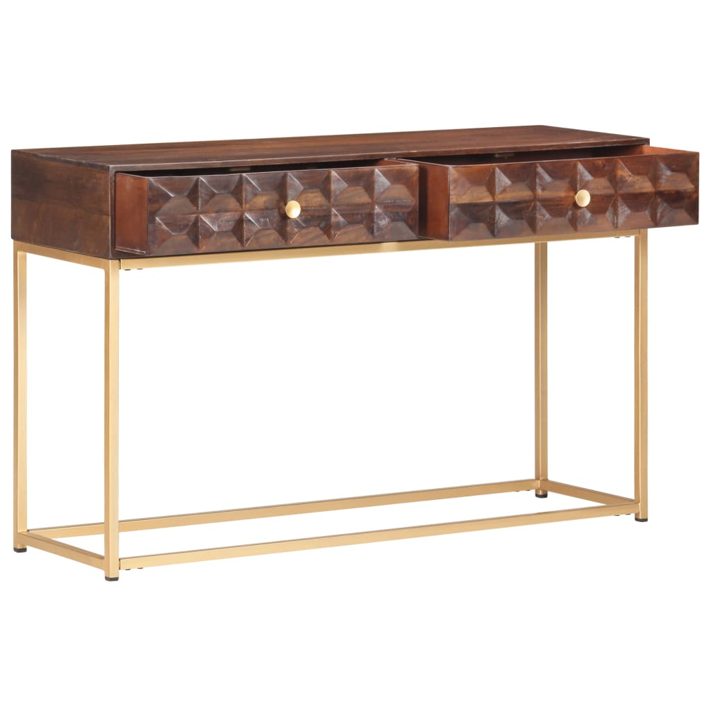 Vidaxl consoletafel 122x36x75 cm massief mangohout