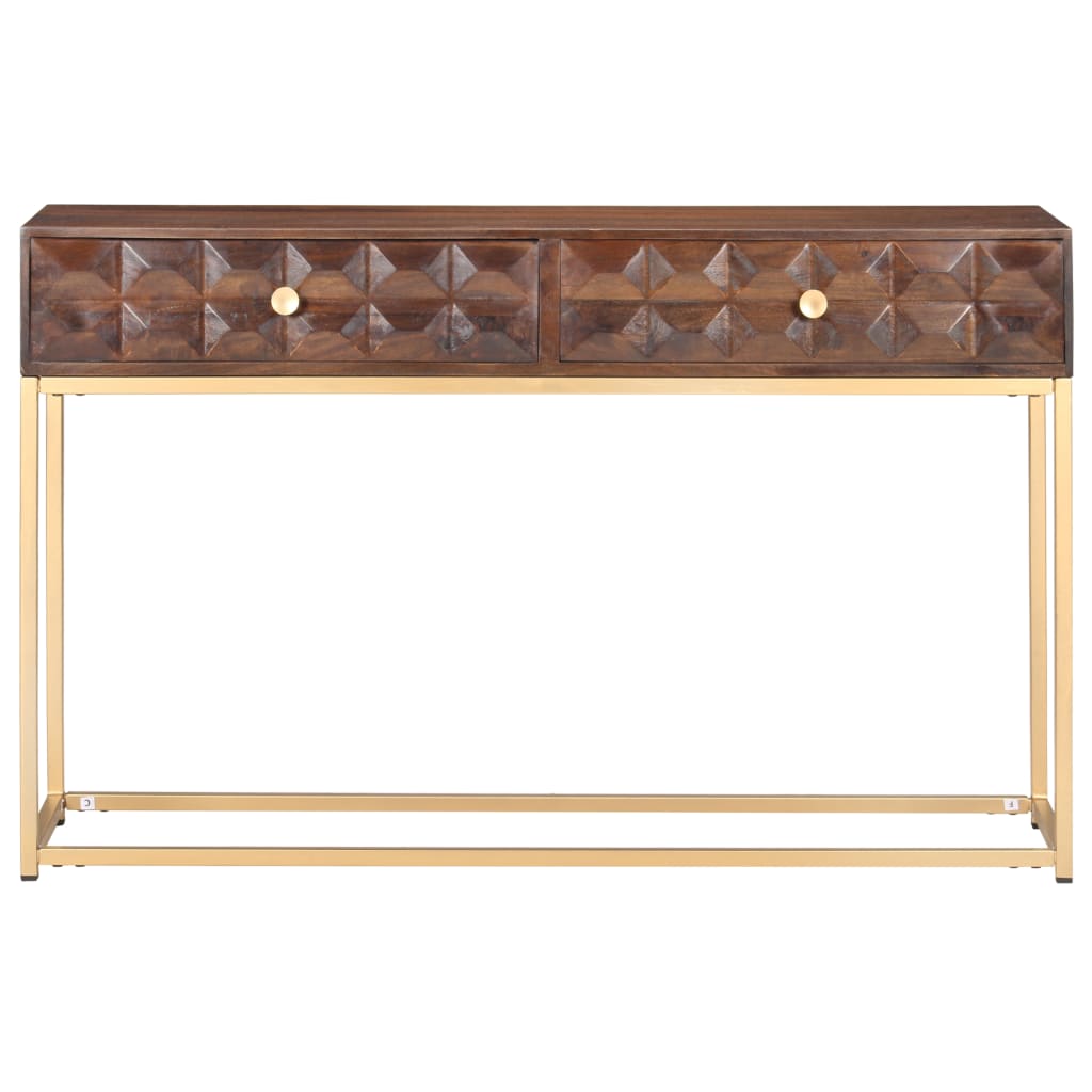 Vidaxl consoletafel 122x36x75 cm massief mangohout