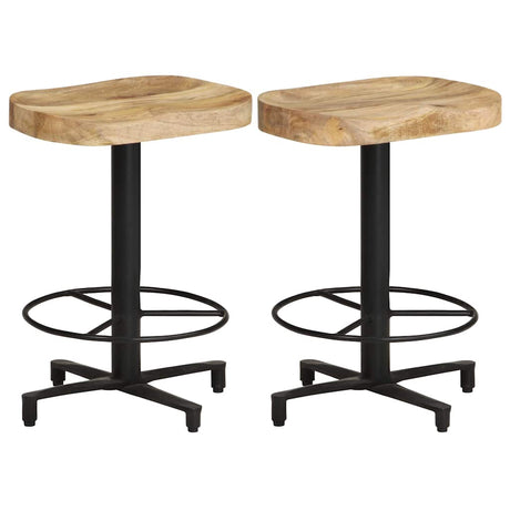 Vidaxl barkrukken 2 st 52 cm massief mangohout