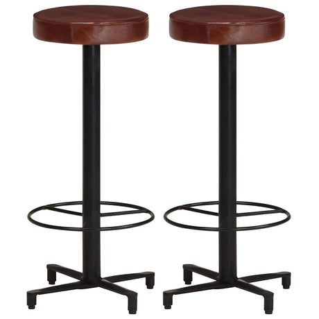 Vidaxl barkrukken 2 st 76 cm echt leer