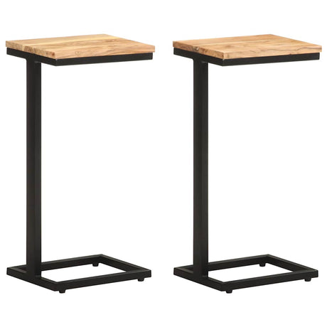 Vidaxl bijzettafels 2 st 31,5x24,5x64,5 cm massief acaciahout