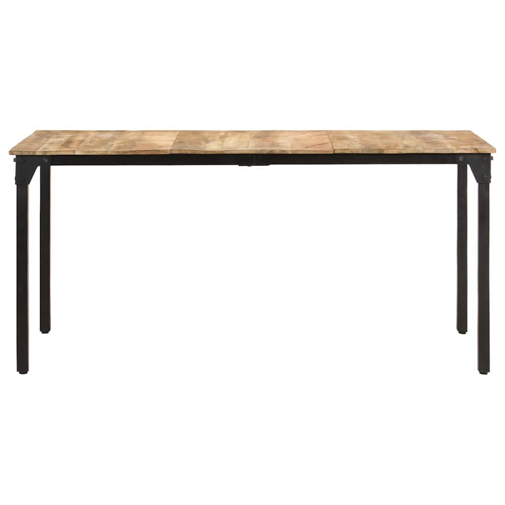 Vidaxl eettafel 160x80x76 cm ruw mangohout