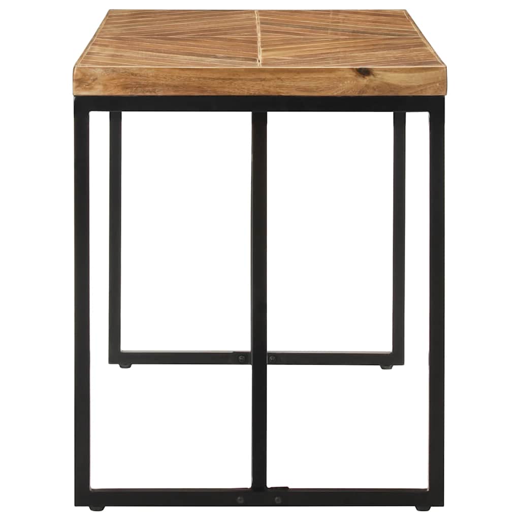 Vidaxl eettafel 120x60x76 cm massief acaciahout en mangohout