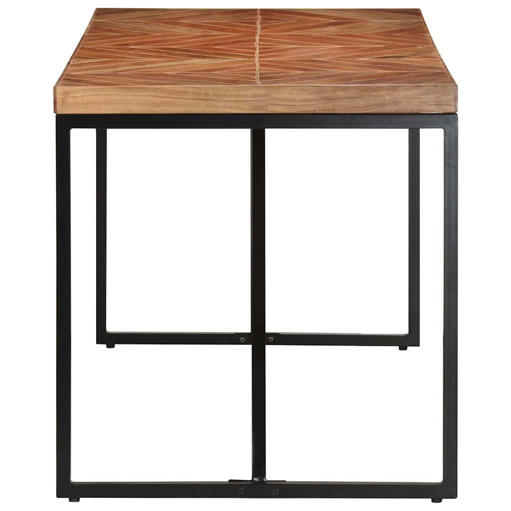 Vidaxl eettafel 140x70x76 cm massief acaciahout en mangohout