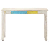 Vidaxl wandtafel 115x35x77 cm ruw mangohout wit