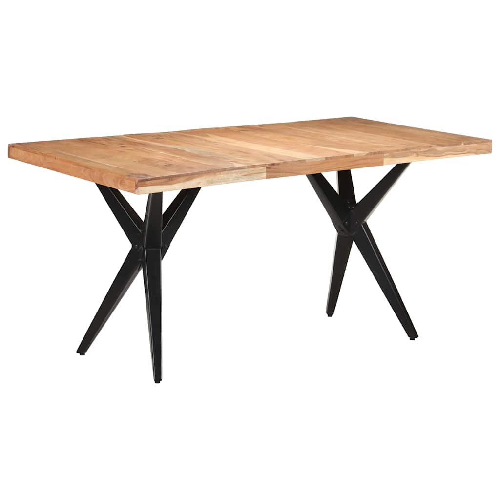 Vidaxl eettafel 160x80x76 cm massief acaciahout