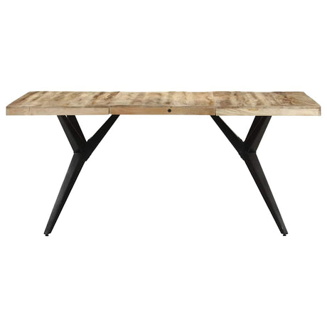 Vidaxl eettafel 160x80x76 cm ruw mangohout