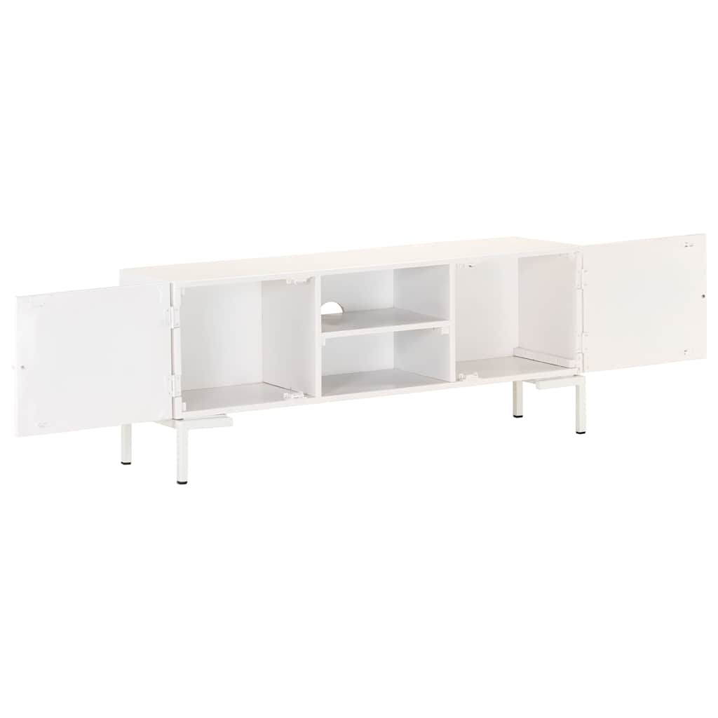 Vidaxl tv-meubel 115x30x46 cm massief mangohout wit