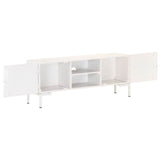 Vidaxl tv-meubel 115x30x46 cm massief mangohout wit