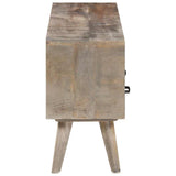 Vidaxl tv-meubel 130x35x51 cm massief ruw mangohout grijs