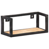 Vidaxl wandschappen 2 st 40 cm ruw mangohout