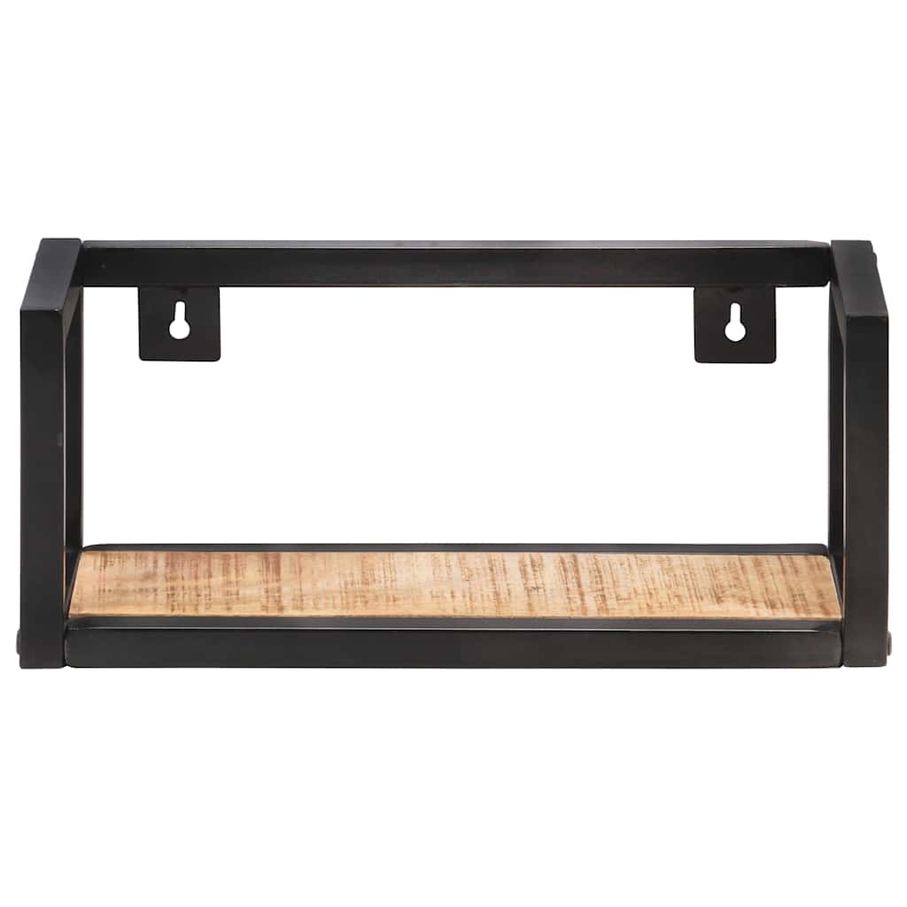 Vidaxl wandschappen 2 st 40 cm ruw mangohout