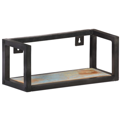 Vidaxl wandschappen 2 st 40 cm massief gerecycled hout