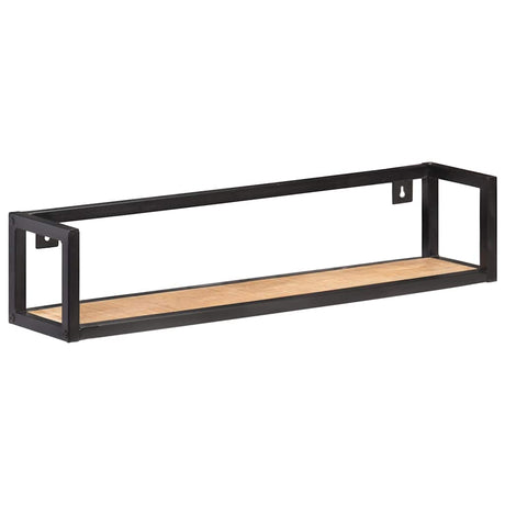 Vidaxl wandschappen 2 st 80 cm ruw mangohout