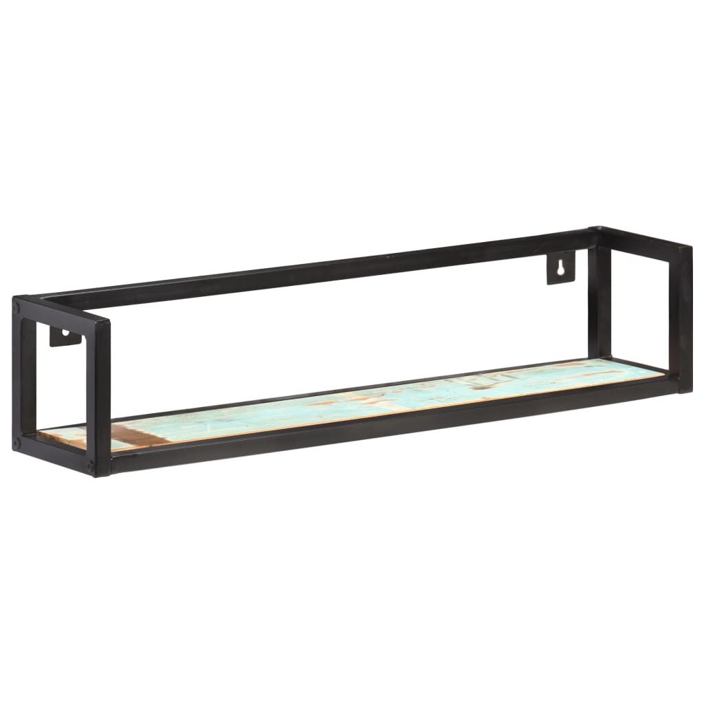 Vidaxl wandschappen 2 st 80 cm massief gerecycled hout