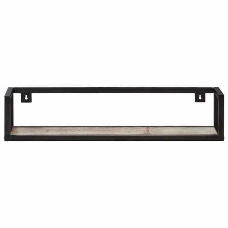 Vidaxl wandschappen 2 st 80 cm massief gerecycled hout