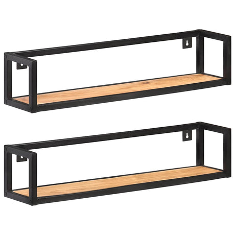 Vidaxl wandschappen 2 st 80 cm massief acaciahout
