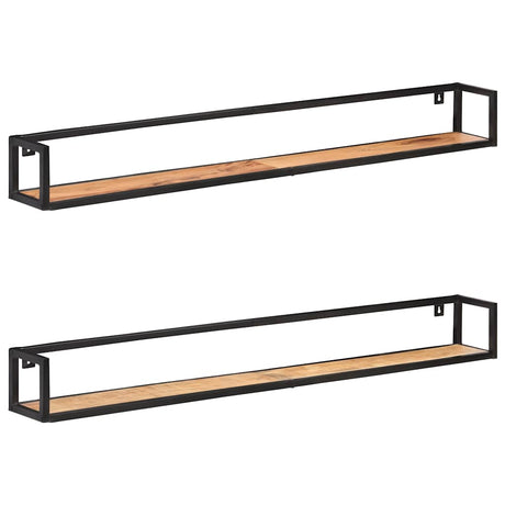 Vidaxl wandschappen 2 st 160 cm massief acaciahout