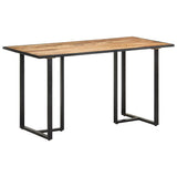 Vidaxl eettafel 140 cm ruw mangohout