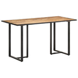 Vidaxl eettafel 140 cm ruw mangohout